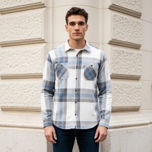 Levi's Men's Blue Plaid Shirt Size XXL NWOT